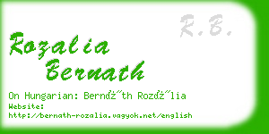 rozalia bernath business card